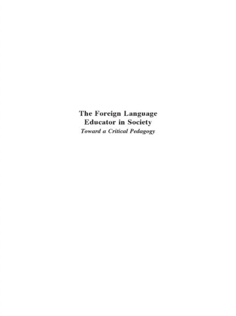 Terry A. Osborn, Timothy G. Reagan - Foreign Language Educator in Society, E-bok