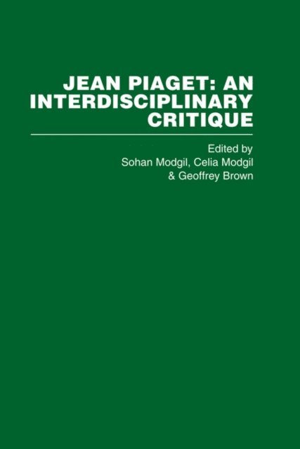 G. Brown, C. Modgil, S. Modgil - Jean Piaget, E-bok
