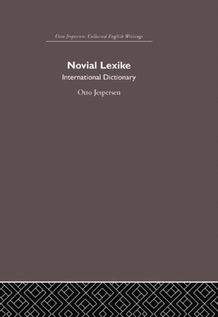 Otto Jespersen - Novial Lexike, E-bok