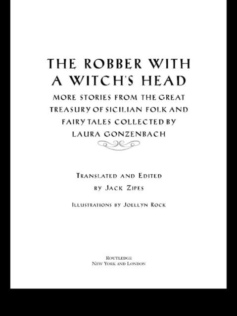 Jack Zipes - Robber with a Witch's Head, E-bok