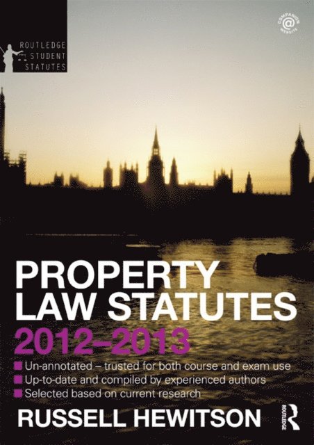 Russell Hewitson - Property Law Statutes 2012-2013, E-bok