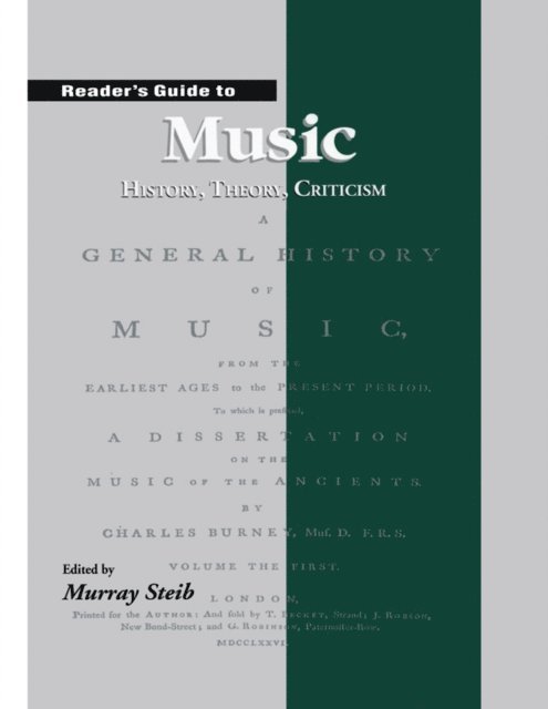 Murray Steib - Reader's Guide to Music, E-bok