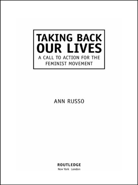 Ann Russo - Taking Back Our Lives, E-bok