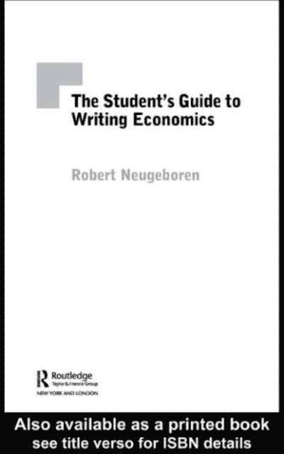 Robert H. Neugeboren - Student's Guide to Writing Economics, E-bok. Tillgänglighet: Lägg i varukorg