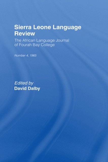 D. Dalby - African Language Review, E-bok