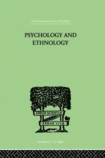 W H R Rivers - Psychology and Ethnology, E-bok