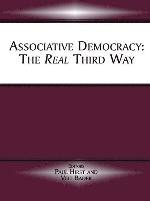 Paul Hirst, Veit Bader - Associative Democracy, E-bok