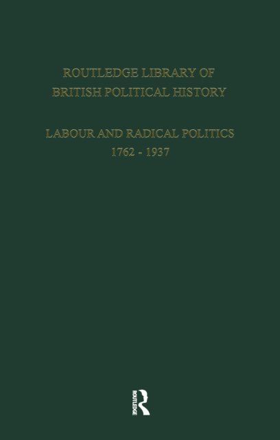 S. Maccoby - Routledge Library of British Political History, E-bok