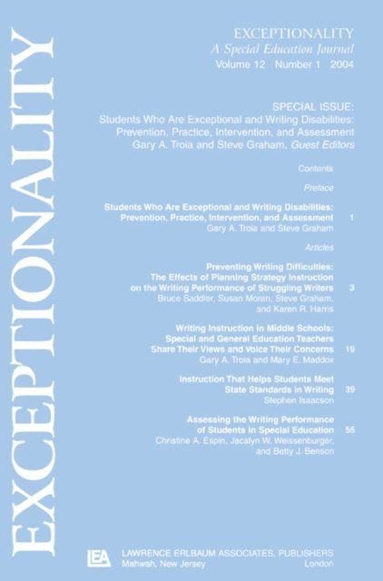 Gary A. Troia - Students Who Are Exceptional and Writing Disabilities, E-bok