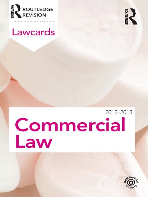 Routledge - Commercial Lawcards 2012-2013, E-bok