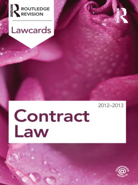Routledge - Contract Lawcards 2012-2013, E-bok