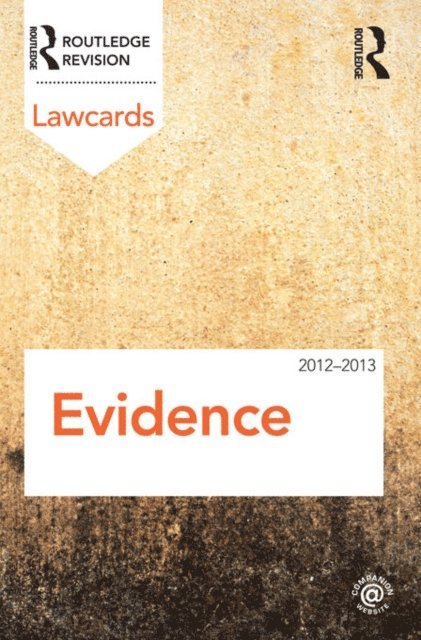 Routledge - Evidence Lawcards 2012-2013, E-bok