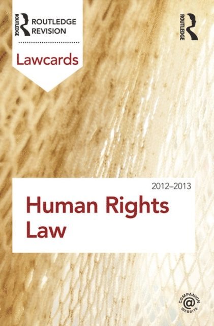 Routledge - Human Rights Lawcards 2012-2013, E-bok