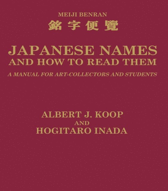 A. J. Koop, H. Inada - Japanese Names and How to Read Them, E-bok