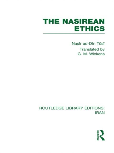 Nasir ad Din Tusi - Nasirean Ethics (RLE Iran C), E-bok