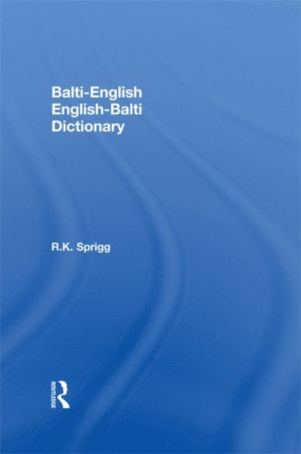 R. K. Sprigg - Balti-English English-Balti Dictionary, E-bok. Tillgänglighet: Lägg i varukorg