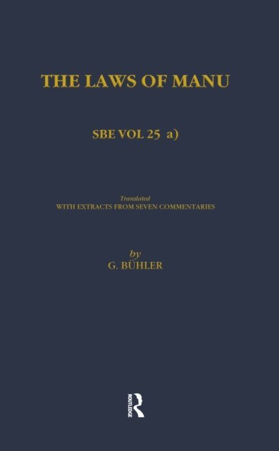 Georg Buhler, F. Max Muller - Laws of Manu, E-bok