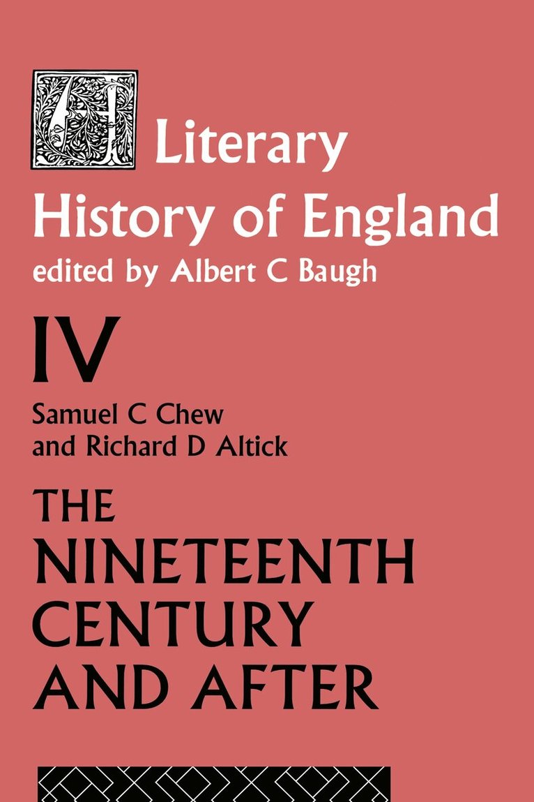A Baugh - Literary History of England Vol. 4, E-bok