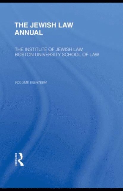 Berachyahu Lifshitz - Jewish Law Annual Volume 18, E-bok