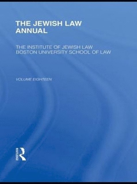 Berachyahu Lifshitz - Jewish Law Annual Volume 18, E-bok