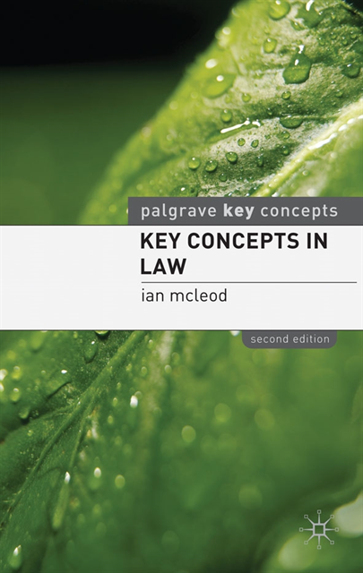 Ian McLeod - Key Concepts in Law, E-bok