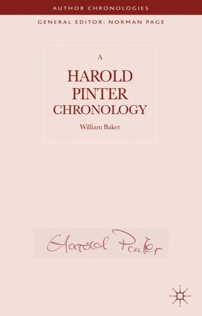 W. Baker - Harold Pinter Chronology, E-bok