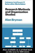 Research Methods and Organization Studies
