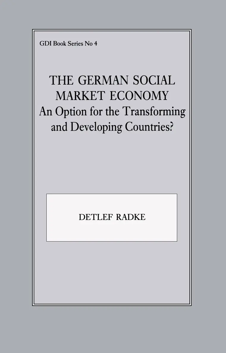 Detlef Radke - German Social Market Economy, Inbunden. Tillgänglighet: Lägg i varukorg