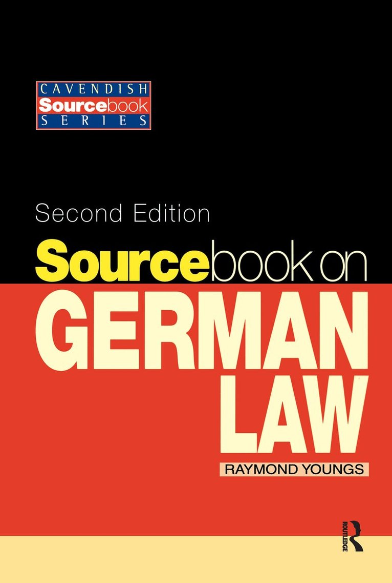 Raymond Youngs - Sourcebook on German Law, Inbunden. Tillgänglighet: Lägg i varukorg