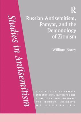 Corey - Russian Antisemitism Pamyat/De, Inbunden