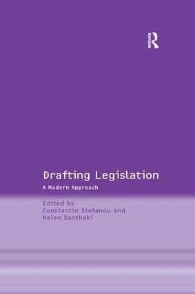 Drafting Legislation by Constantin Stefanou, Helen Xanthaki