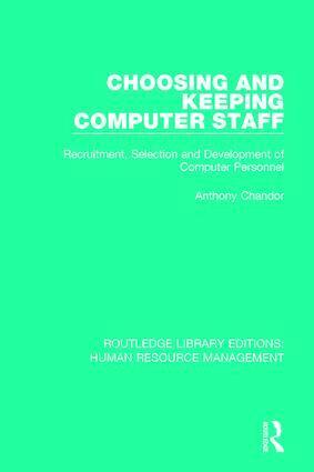 Anthony Chandor - Choosing and Keeping Computer Staff, Häftad. Tillgänglighet: Lägg i varukorg