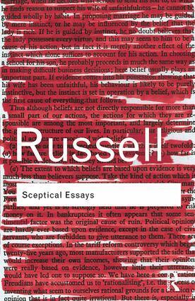 Bertrand Russell - Sceptical Essays, Inbunden