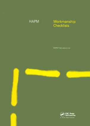 Construction Audit Ltd. - HAPM Workmanship Checklists, Inbunden