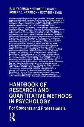 R.M. Yaremko, Herbert Harari, Robert C. Harrison, Elizabeth Lynn - Handbook of Research and Quantitative Methods in Psychology, Inbunden