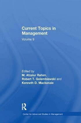Robert Golembiewski - Current Topics in Management, Häftad