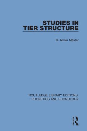 R. Armin Mester - Studies in Tier Structure, Inbunden