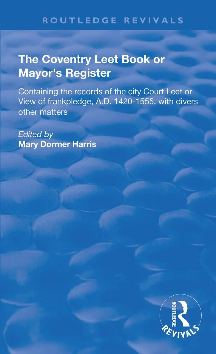 Mary Dormer Harris - Coventry Leet Book or Mayor's Register, Häftad. Tillgänglighet: Lägg i varukorg