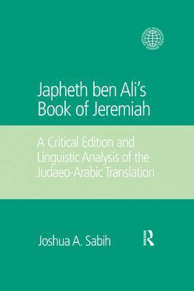 Joshua A. Sabih - Japheth ben Ali's Book of Jeremiah, Häftad