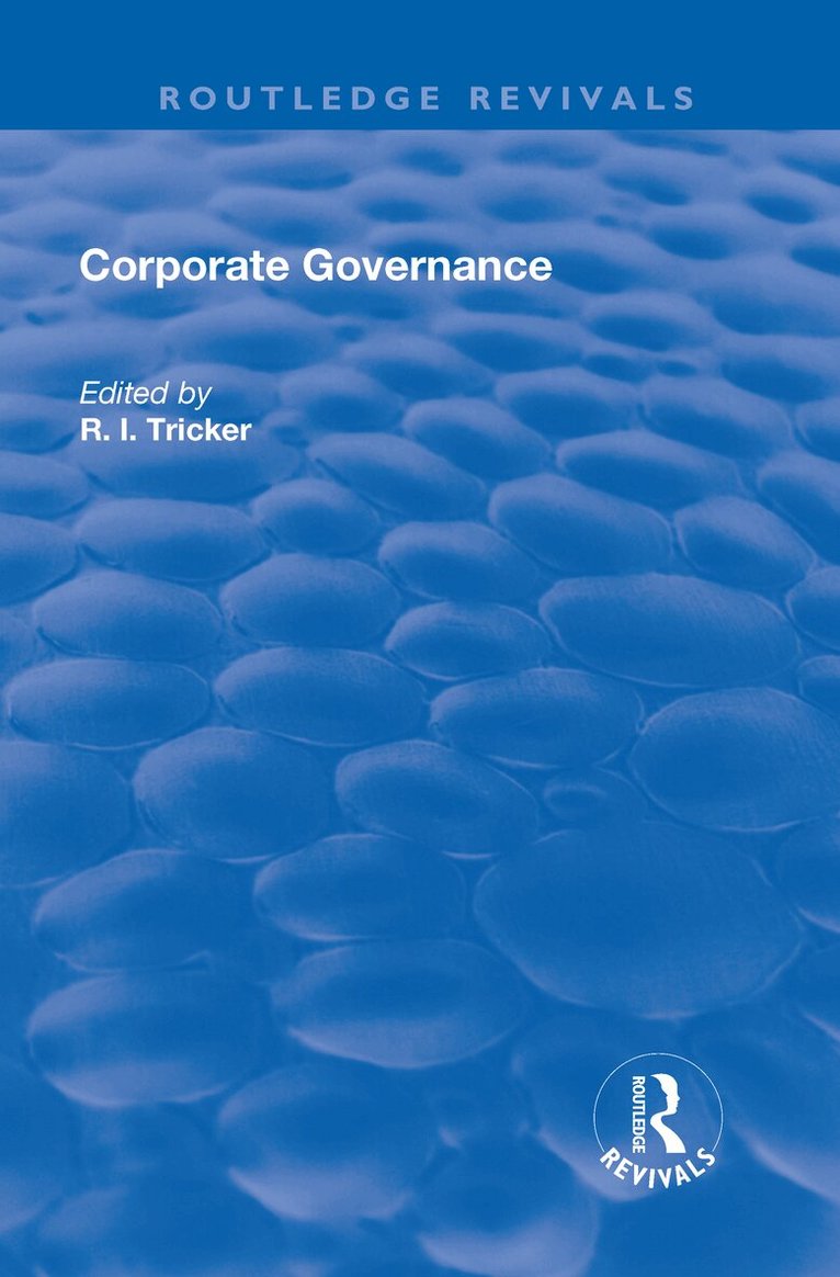 R. I. Tricker - Corporate Governance, Inbunden