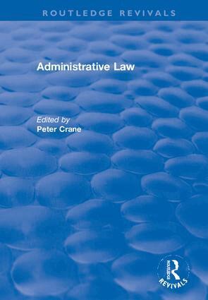 Steven Cann - Administrative Law, Inbunden