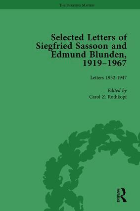 Carol Z Rothkopf - Selected Letters of Siegfried Sassoon and Edmund Blunden, 1919�1967 Vol 2, Inbunden