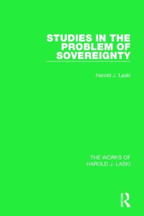 Harold J. Laski - Studies in the Problem of Sovereignty (Works of Harold J. Laski), Häftad