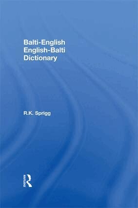 R. K. Sprigg - Balti-English English-Balti Dictionary, Häftad. Tillgänglighet: Lägg i varukorg