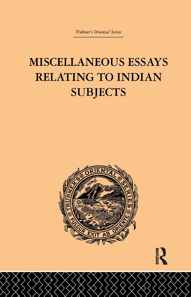 Brian Houghton Hodgson - Miscellaneous Essays Relating to Indian Subjects, Häftad. Tillgänglighet: Lägg i varukorg