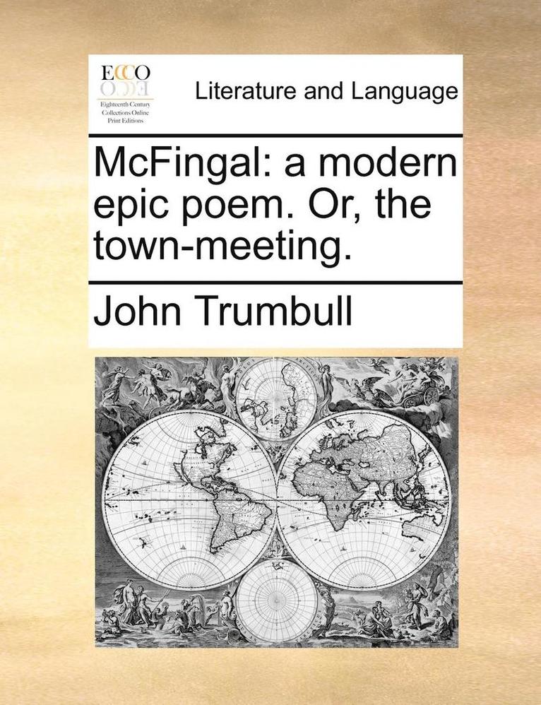 John Trumbull - McFingal, Häftad. Tillgänglighet: Lägg i varukorg