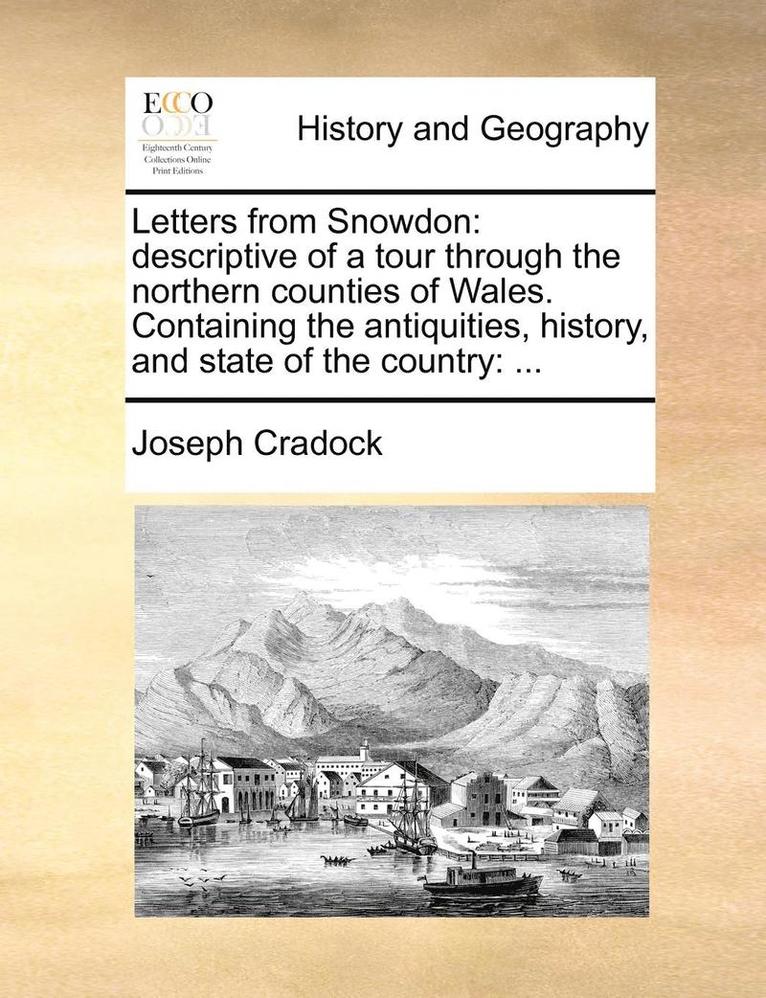 Joseph Cradock - Letters from Snowdon, Häftad