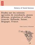 E Tudes Sur Les Colonies Agricoles de Mendiants, Jeunes de Tenus, Orphelins Et Enfans Trouve S. Hollande, Suisse, Belgique, France.