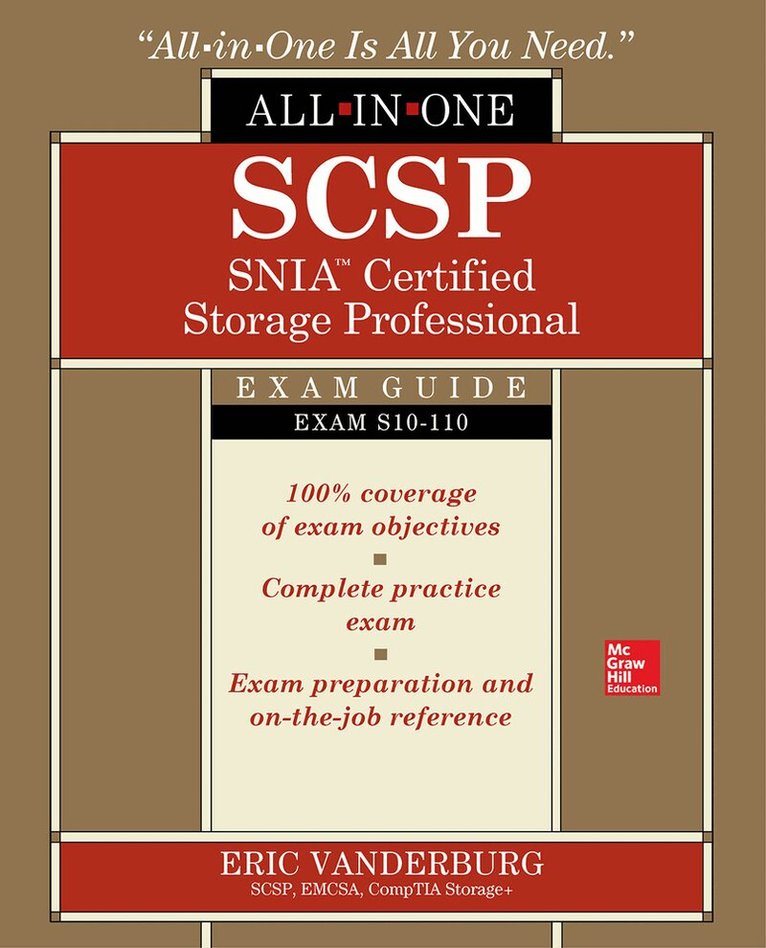 Eric Vanderburg - SCSP SNIA Certified Storage Professional All-in-One Exam Guide (Exam S10-110), Häftad. Tillgänglighet: Lägg i varukorg