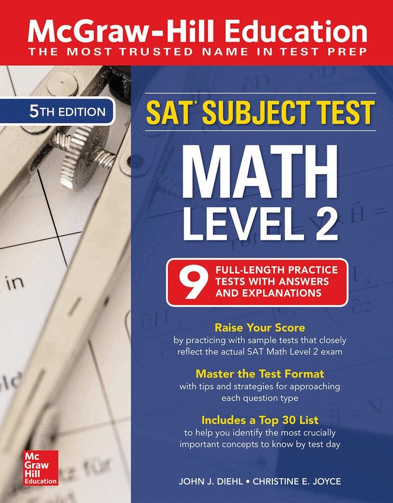 John Diehl - McGraw-Hill Education SAT Subject Test Math Level 2, Fifth Edition, Häftad. Tillgänglighet: Lägg i varukorg